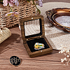 Wooden Badge Storage Boxes with Visible Window Hinged Lid and Black Sponge Inside CON-WH0092-90-4