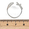 Brass Adjustable Cuff Rings for Women RJEW-B132-02B-P-5