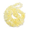 Transparent Crackle Glass Beads Strands GLAA-U004-01E-2