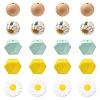 5 Styles Food Grade Eco-Friendly Silicone Beads SIL-FS0001-25-1