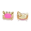 Real 18K Gold Plated Brass Micro Pave Clear Cubic Zirconia Charms ZIRC-L100-020F-G-2