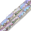 Electroplate Glass Beads Strands EGLA-L045-F-HR01-1
