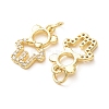 Brass Micro Pave Clear Cubic Zirconia Pendants CU-E003-18G-01-2