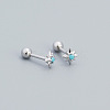 Star 925 Sterling Silver Pave Cubic Zirconia Cartilage Earrings FS-WG250FB-09-1