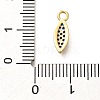 Brass Micro Pave Cubic Zirconia Charms KK-G519-09G-04-3