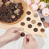 100Pcs 2 Styles Coconut Buttons BUTT-UN0001-36-4