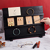 3-Tier Wooden Slant Back Jewelry Display Card Stands ODIS-WH0038-79A-02-3