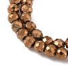 Electroplate Synthetic Magnetic Hematite Beads Strands G-A263-B01-02E-3