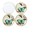 Butterfly Printed Glass Cabochons GGLA-N004-12mm-C01-2
