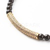 Natural Obsidian Braided Bead Bracelet for Girl Women BJEW-JB06841-6
