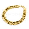 Fashionable 304 Stainless Steel Cuban Link Chain Bracelets STAS-A028-B064-2