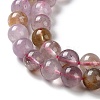 Natural Purple Rutilated Quartz Beads Strands G-M427-A01-02-4