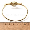 201 Stainless Steel Flat Round Link Bangles for Women BJEW-R014-01G-02-5