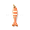 Brass with Enamel Pendants KK-CBA2F11-03G-01-1