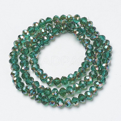 Electroplate Glass Beads Strands EGLA-A034-T4mm-J01-1