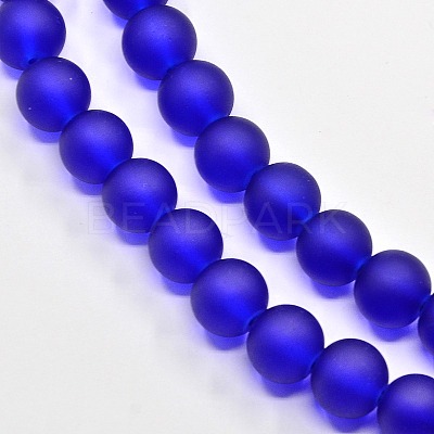 Baking Paint Transparent Glass Bead Strands GLAA-S031-4mm-09-1