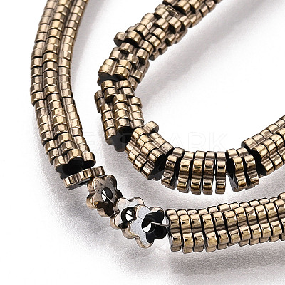 Electroplated Synthetic Non-magnetic Hematite Beads Strands G-T139-63B-1