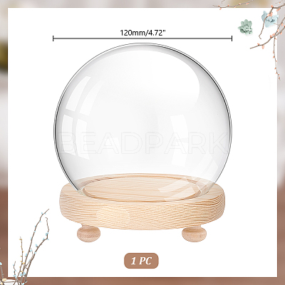 1Pc Glass Dome Cover DJEW-PH0001-40-1