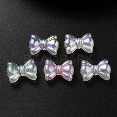UV Plating Luminous Transparent Acrylic Beads OACR-P010-08-1