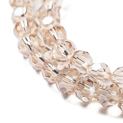 Electroplate Transparent Glass Beads Strands EGLA-A035-T4mm-A22-1