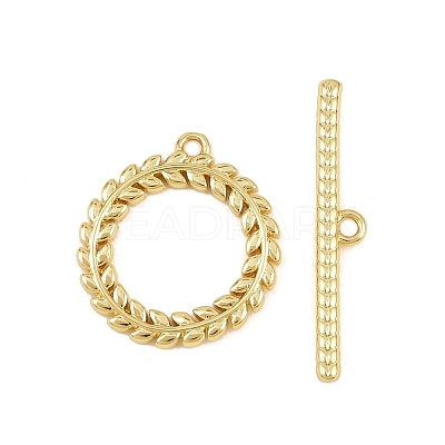 Brass Toggle Clasps KK-G548-34A-G-1