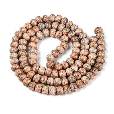 Opaque Baking Paint Glass Beads Strands GLAA-Q110-03A-04-1