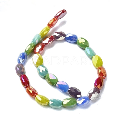Electroplate Glass Beads Strands EGLA-C004-06-1