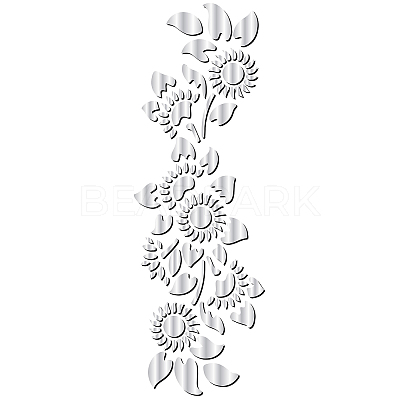 2Pcs Mirror Wall Stickers DIY-CN0001-97-1