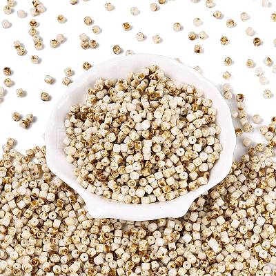 Opaque Picasso Glass Beads SEED-Q039-05A-A01-1