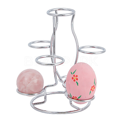 7-Slot Iron Easter Egg Display Stands ODIS-WH0058-21A-P-1