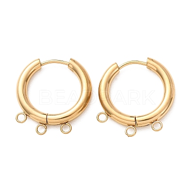 304 Stainless Steel Huggie Hoop Earring Findings STAS-D183-03G-G-1