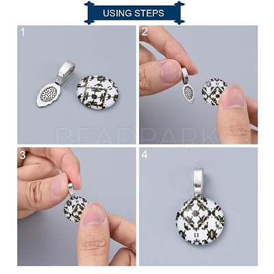 Tibetan Style Alloy Glue On Flat Pad Pendant Bails X-TIBEP-1124-AS-LF-1