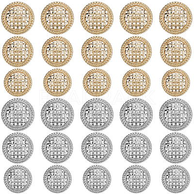 30Pcs 6 Styles Alloy Buttons DIY-CY0001-19-1