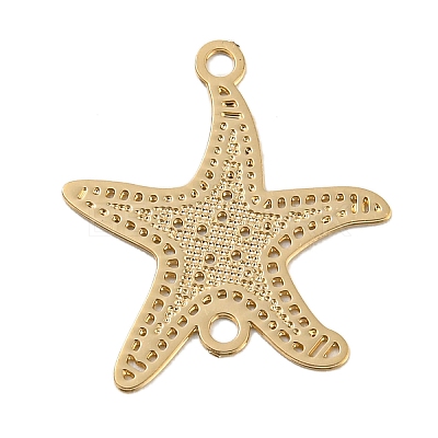 Rack Plating Brass Hollow Out Connector Charms KKC-D001-24KCG-1