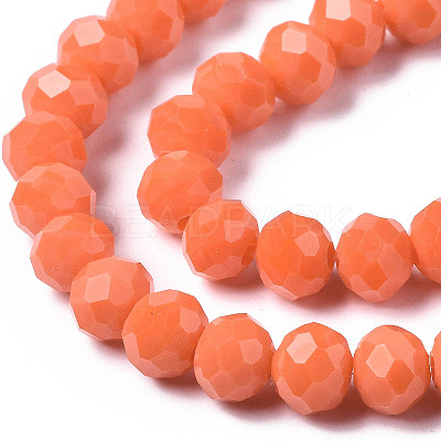 Opaque Solid Color Glass Beads Strands X-EGLA-A034-P6mm-D20-1