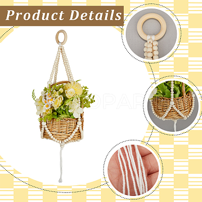 Wooden Plant Rack AJEW-WH20816-032B-1