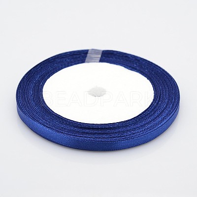 1/4 inch(6mm) Dark Blue Satin Ribbon X-RC6mmY038-1