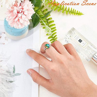 Tarnish Resistant Adjustable 304 Stainless Steel Finger Rings Components STAS-L193-P-20mm-1