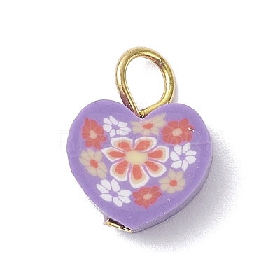 Handmade Polymer Clay Pendants PALLOY-JF04357-02-1
