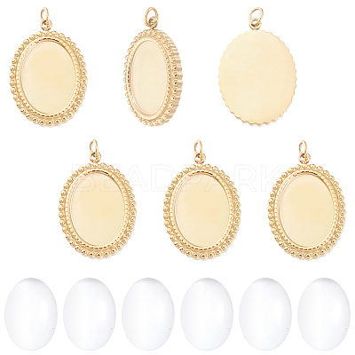 DIY Oval Pendant Making Kit DIY-BBC0003-12-1
