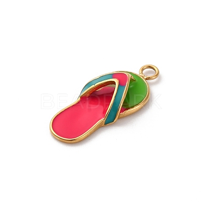 304 Stainless Steel Enamel Pendants STAS-D362-02G-1