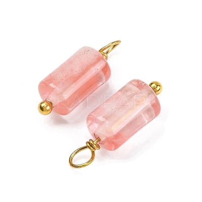 Cherry Quartz Glass Cloumn Pendants STAS-H221-04G-03-1
