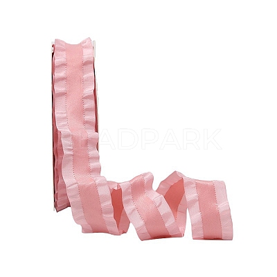 50 Yards Polyester Ruffled Ribbon SRIB-WH0026-04C-1