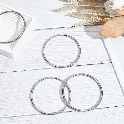 4Pcs 304 Stainless Steel Linking Rings STAS-AN0001-06-1