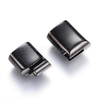 304 Stainless Steel Magnetic Clasps with Glue-in Ends STAS-D159-28B-1
