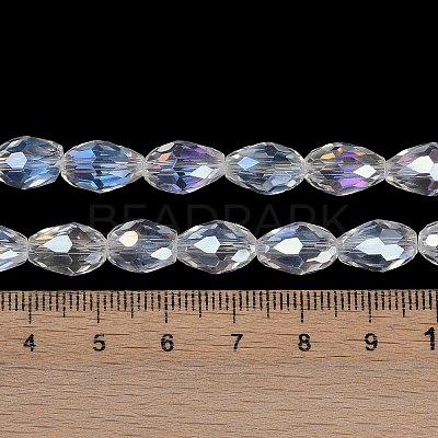 Transparent Electroplate Glass Beads Strands EGLA-N013-T4mm-B01-1