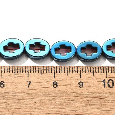 Electroplated Synthetic Non-magnetic Hematite Beads Strands G-L613-Z01-02A-1