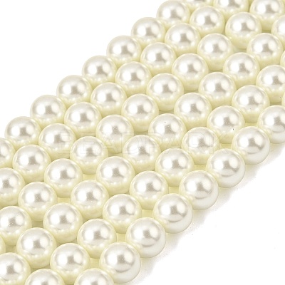 Eco-Friendly Dyed Glass Pearl Round Beads Strands HY-A002-10mm-RB011-1