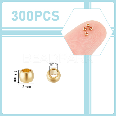 300Pcs 316 Surgical Stainless Steel Crimp Beads STAS-UN0056-24-1
