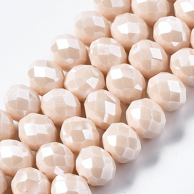 Electroplate Glass Beads Strands EGLA-A034-P1mm-A17-1